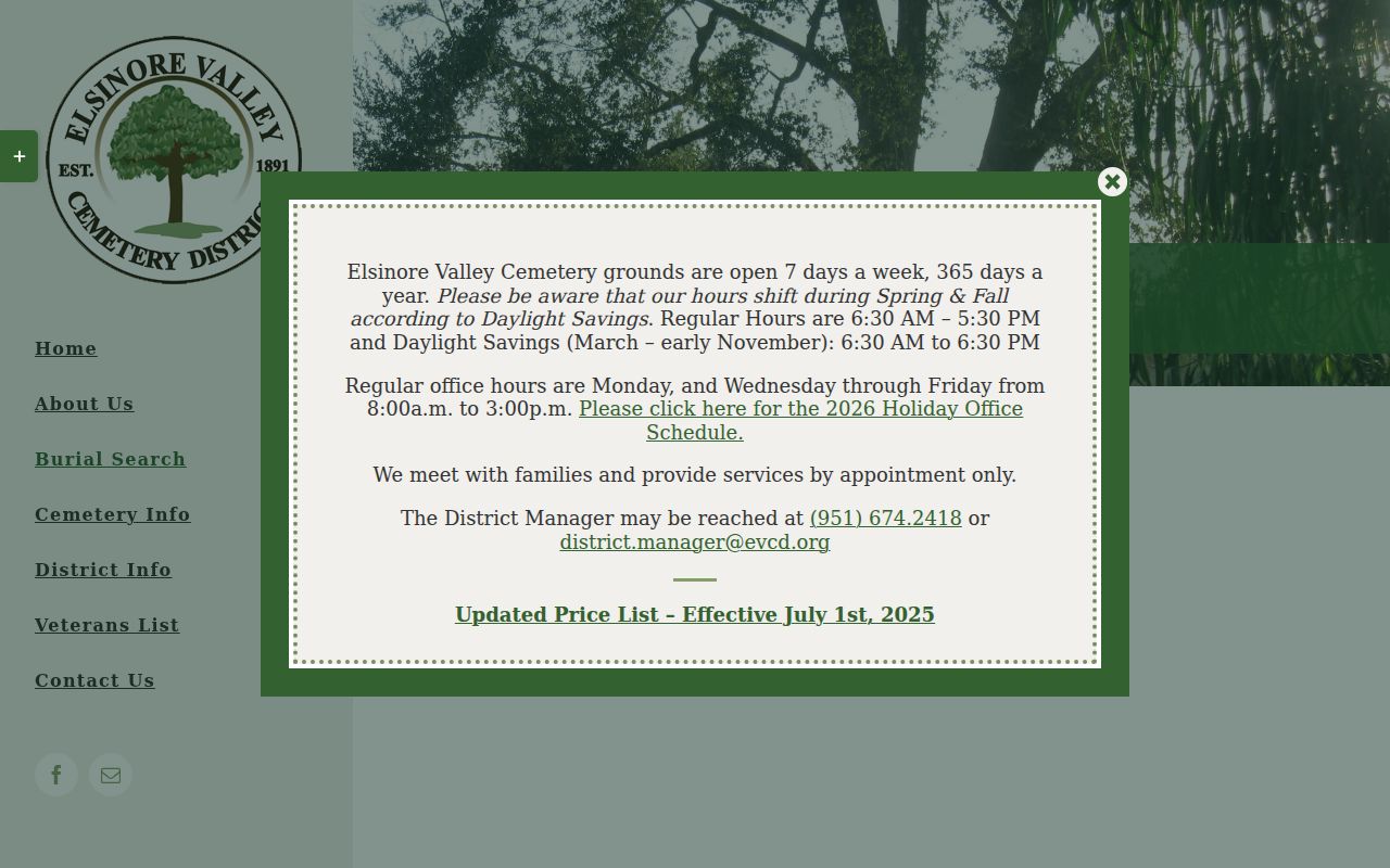 Lake Elsinore people directories burial search